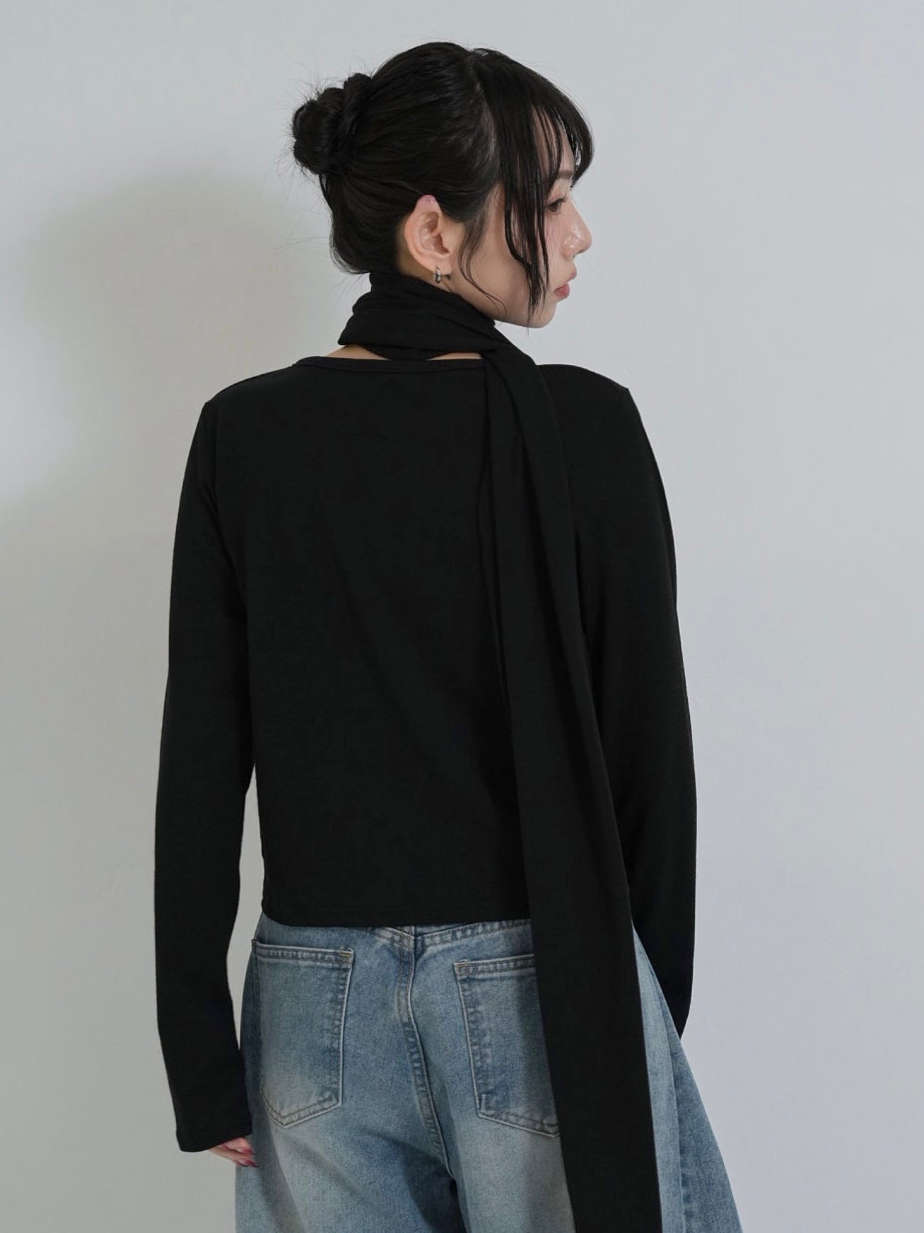 tie bustier cardigan