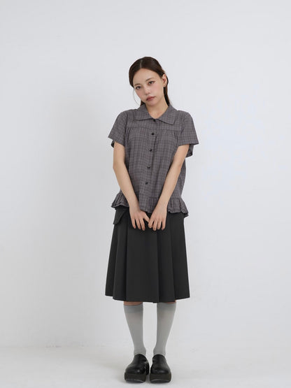 gather frill blouse