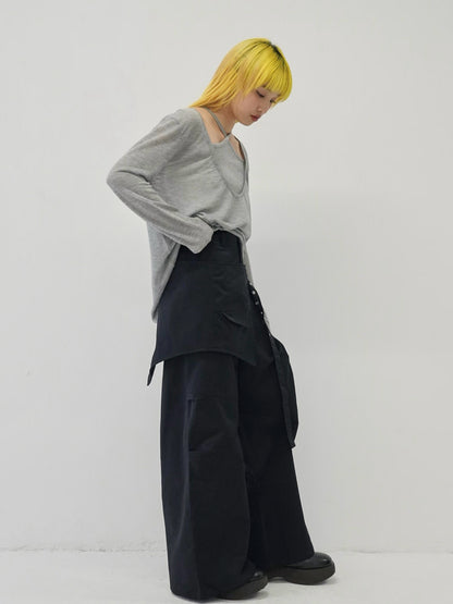 wrap cross pants