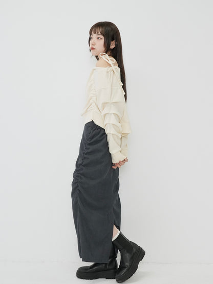 ribbon off shoulder tops