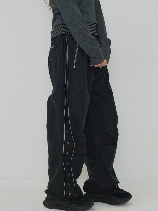 side zip eyelet pants