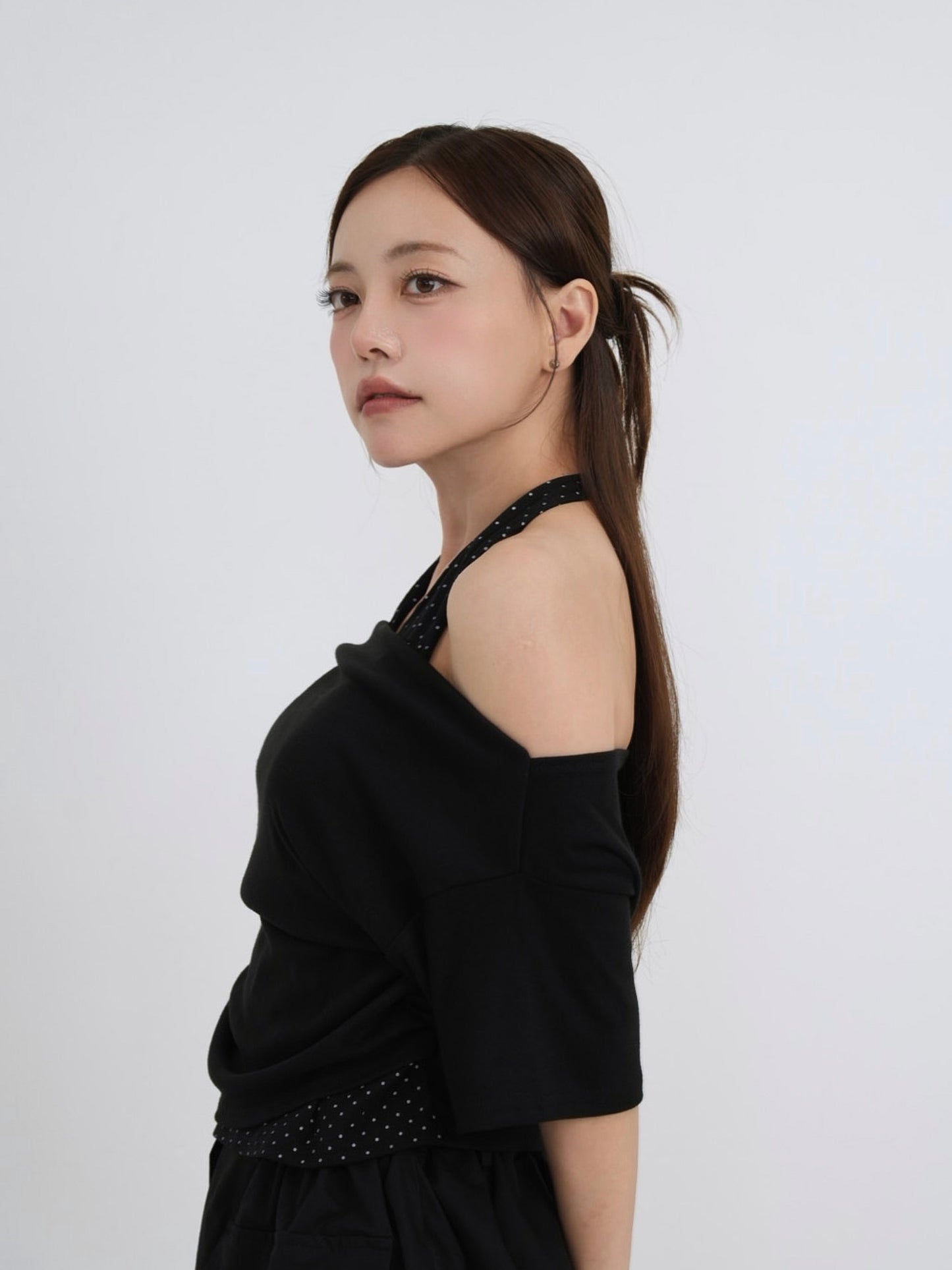 drape dot layered tops