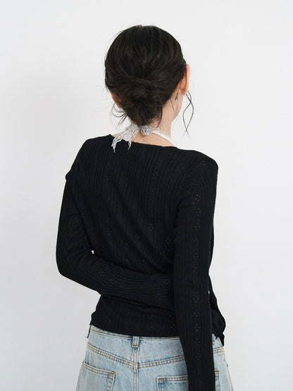 deep v neck cardigan
