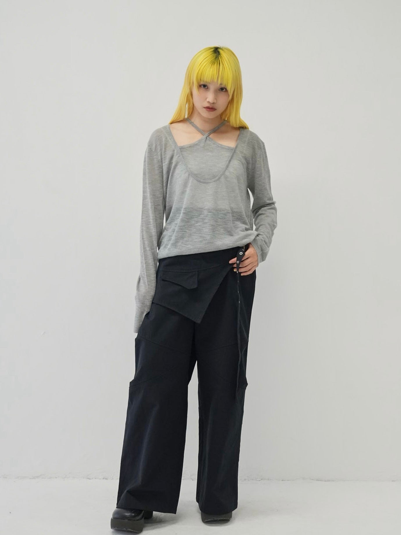 sheer cross knit