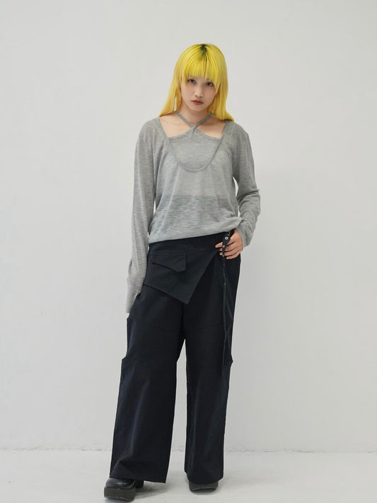 sheer cross knit