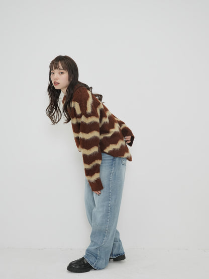 wave mohair knit