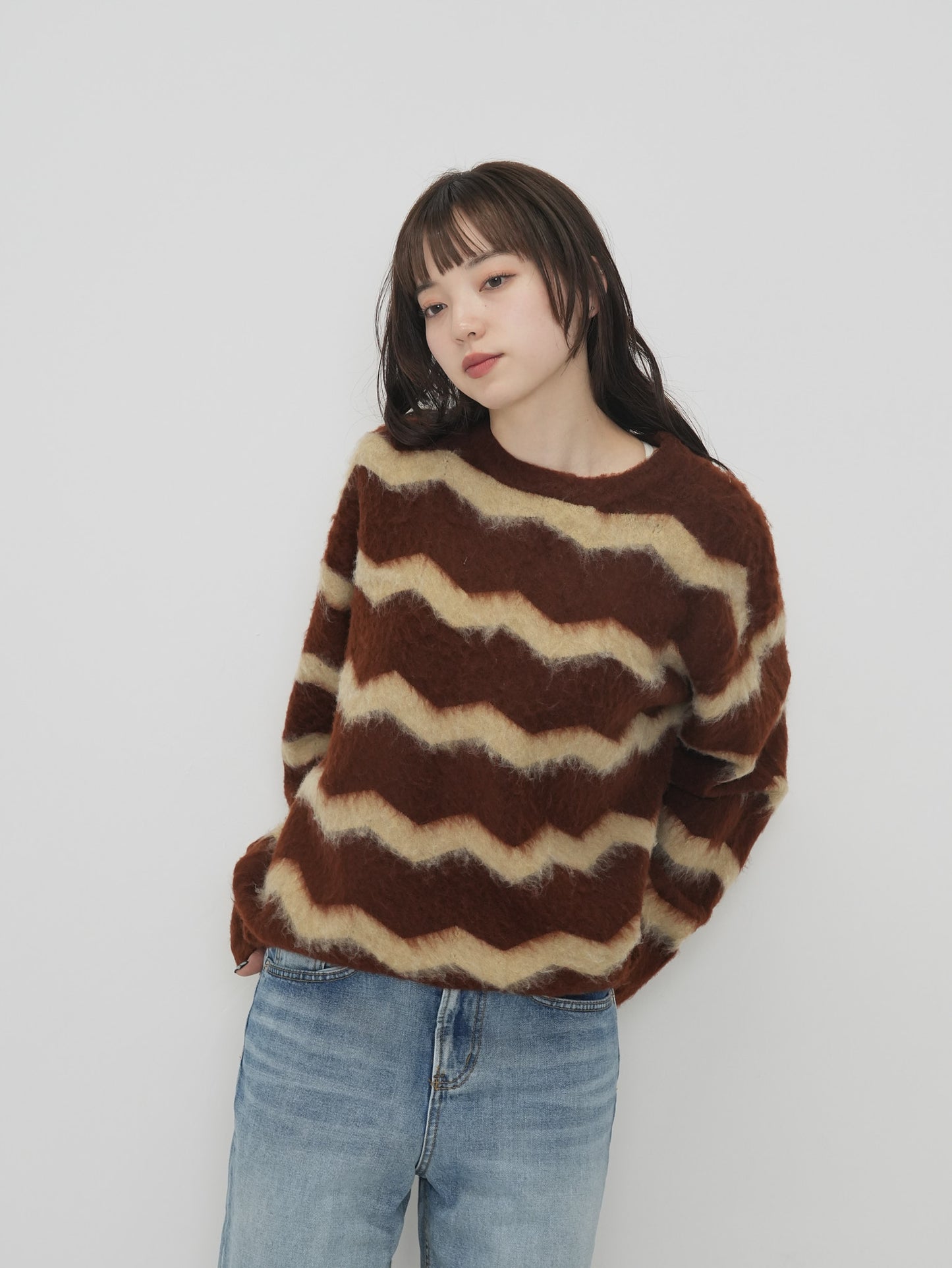 wave mohair knit