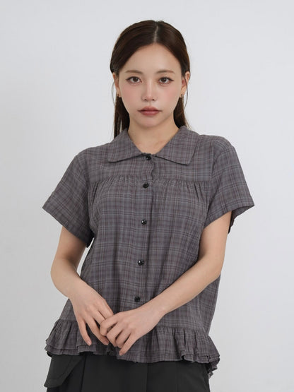 gather frill blouse
