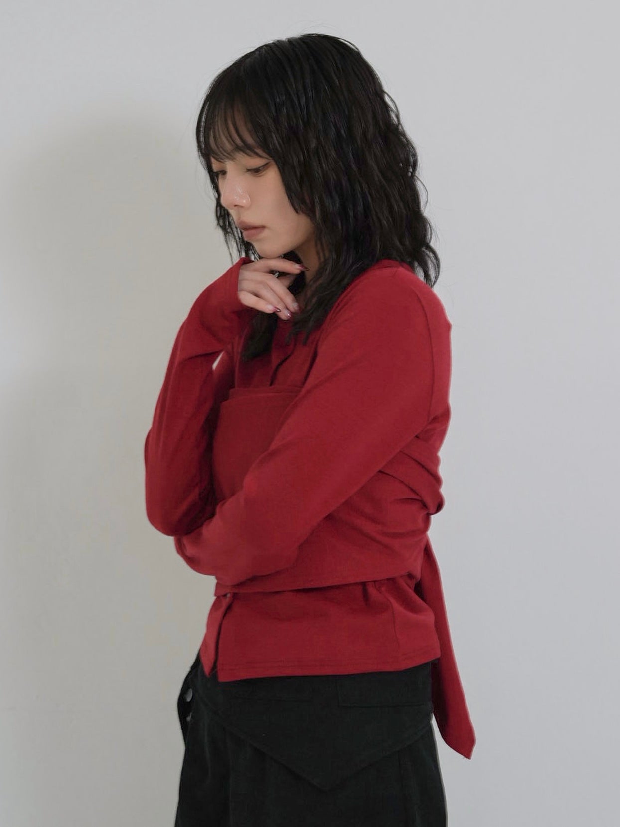 tie bustier cardigan