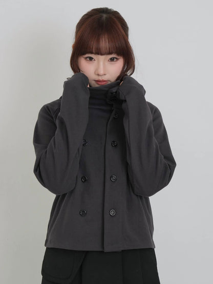 minimal double button cardigan