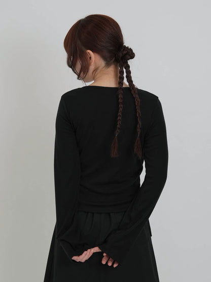 dot inner layered cardigan
