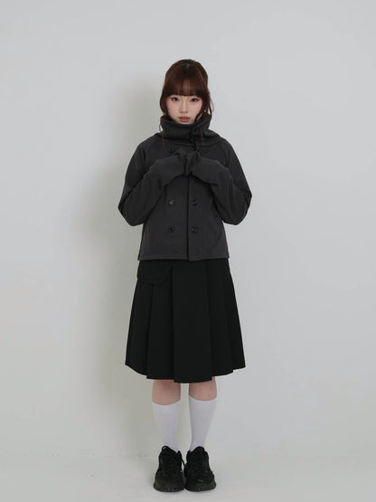 minimal double button cardigan