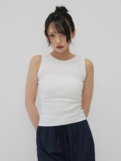 color rib tank top