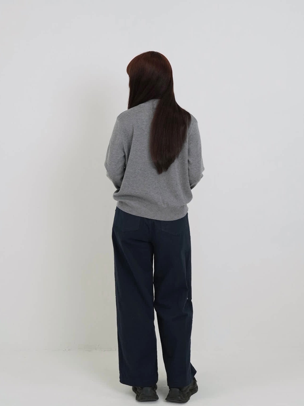 w zip line knit tops