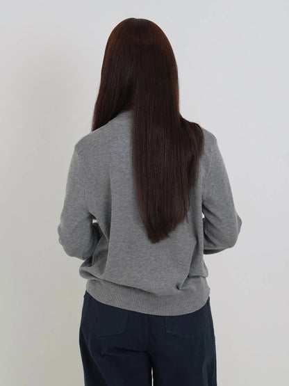 w zip line knit tops