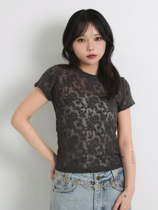 flower lace t