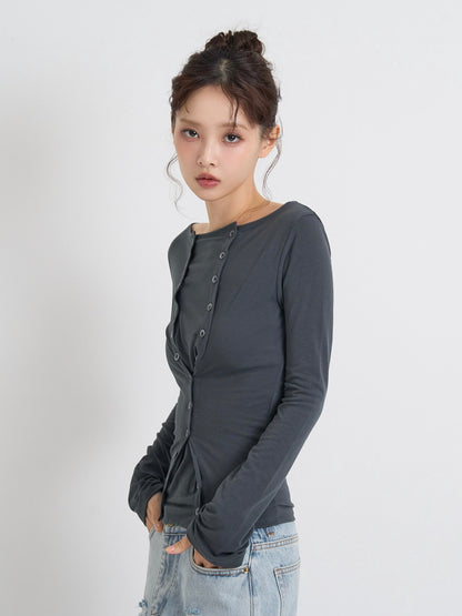 double row button tops