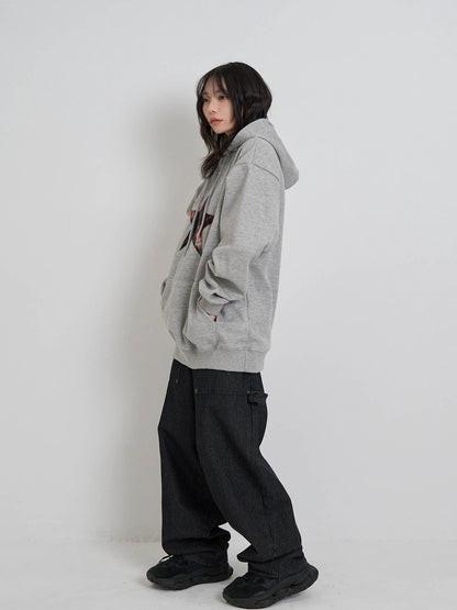 star check patch hoodie