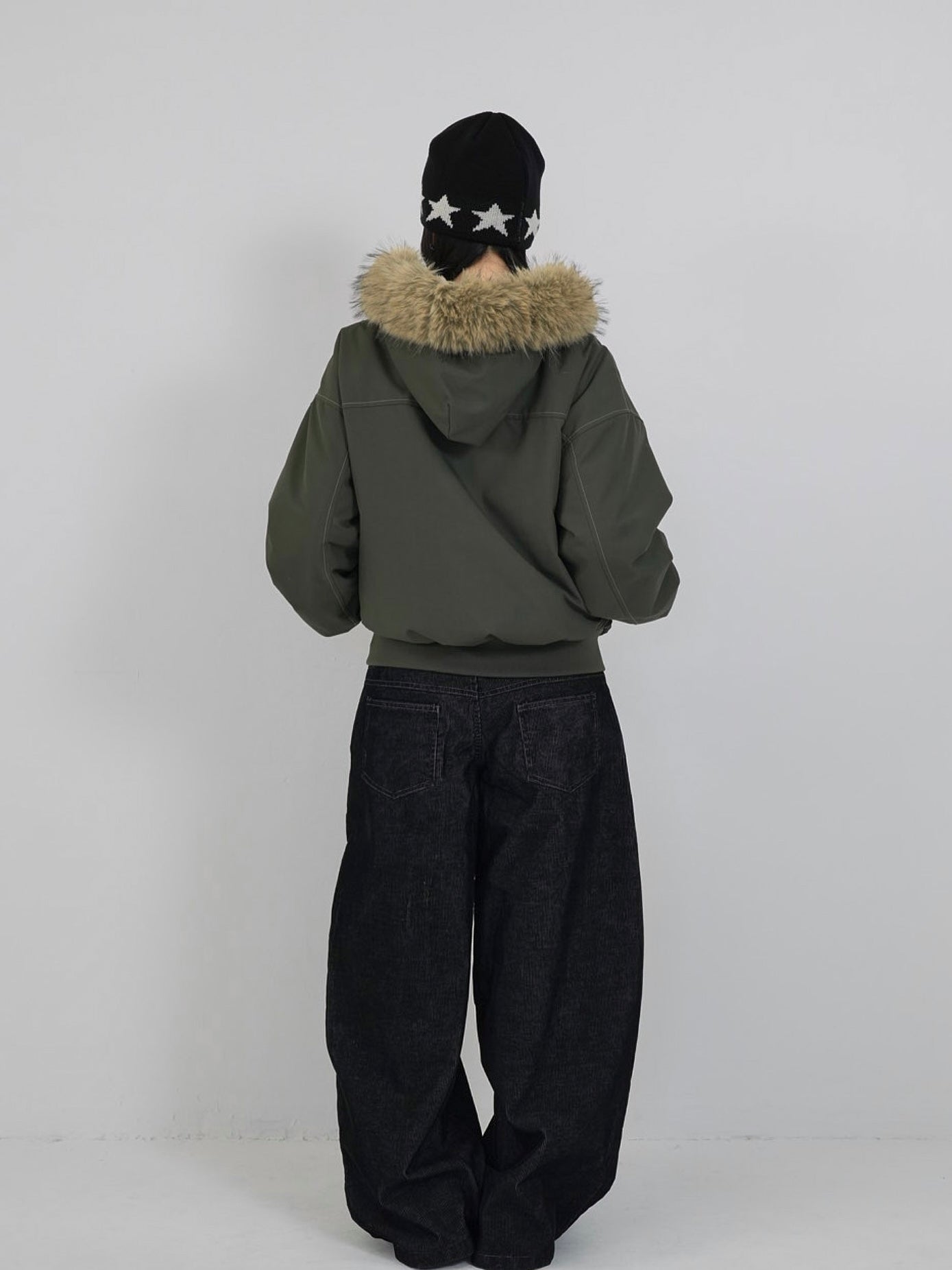 military fur hood jacket