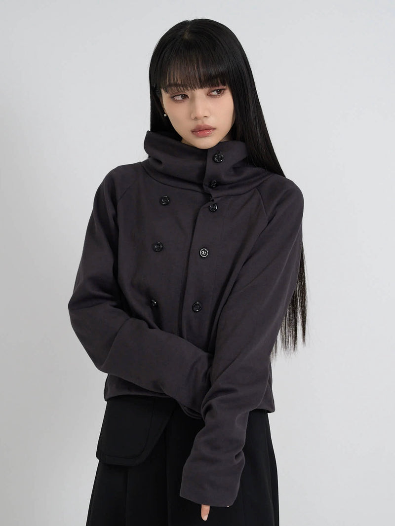 minimal double button cardigan