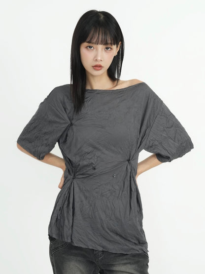 wrinkle adjustable button tops
