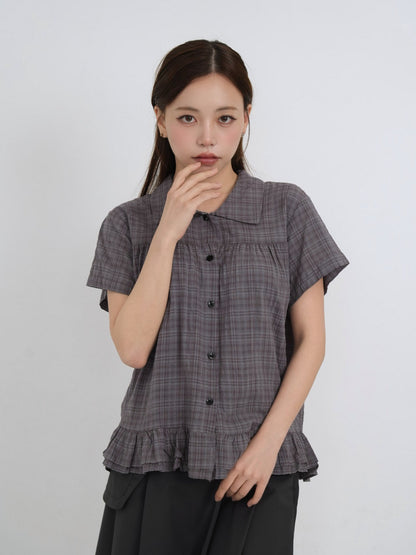 gather frill blouse
