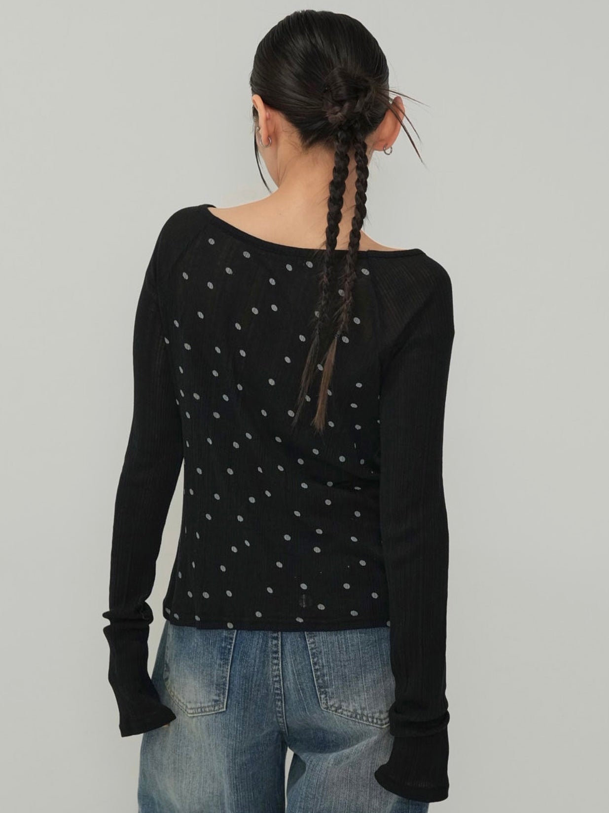 light dot raglan tops