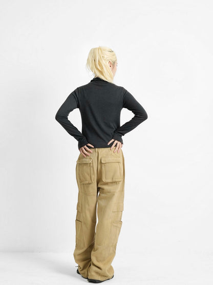 high neck fitted cardigan