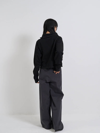 minimal double button cardigan