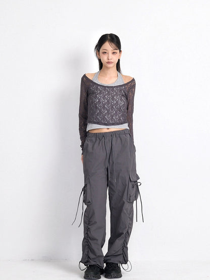 volume drawstring cargo pants