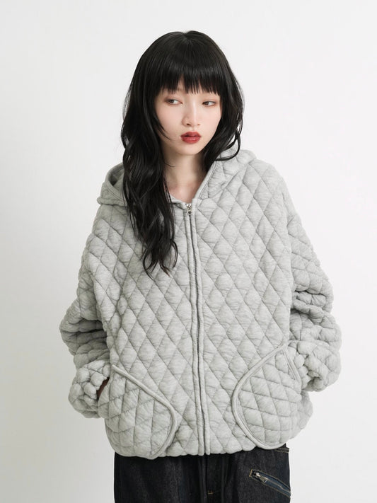 soft quilting hoodie