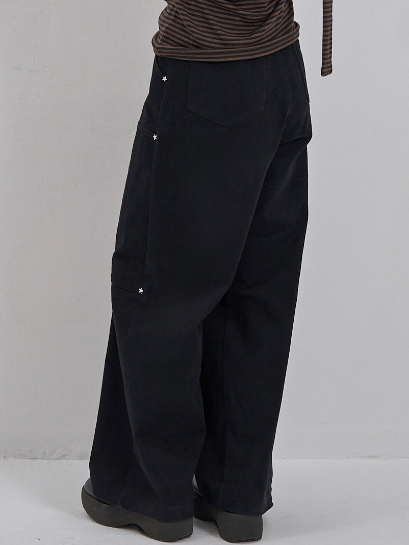enewdnina ワイドパンツ mini studs wide pants – enewdnina