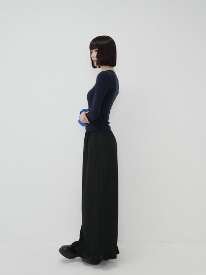 stripe long skirt