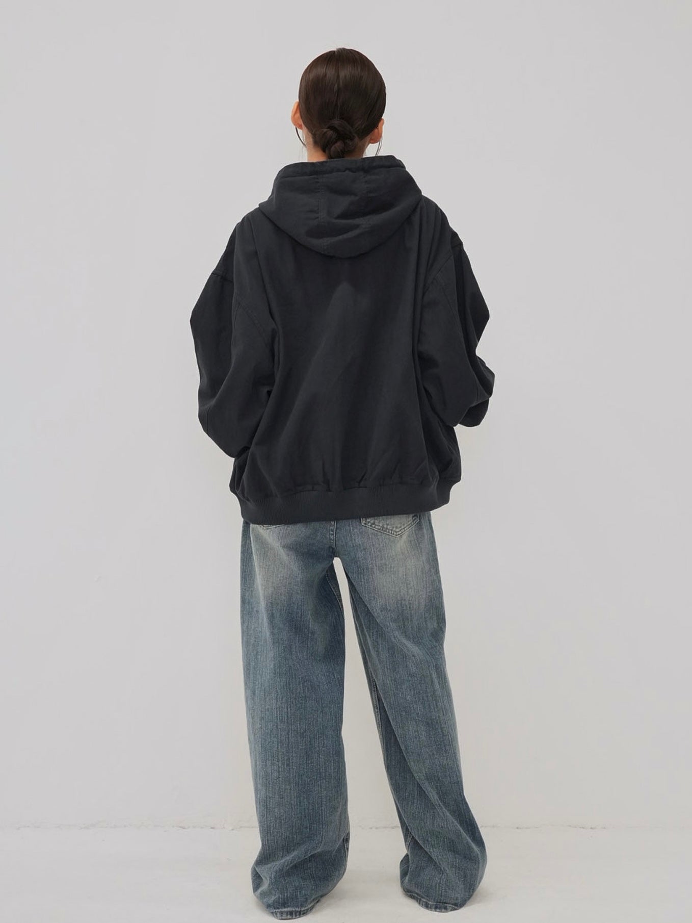 over pocket zip up hoodie
