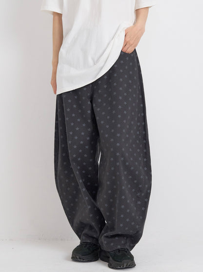 star dot balloon pants
