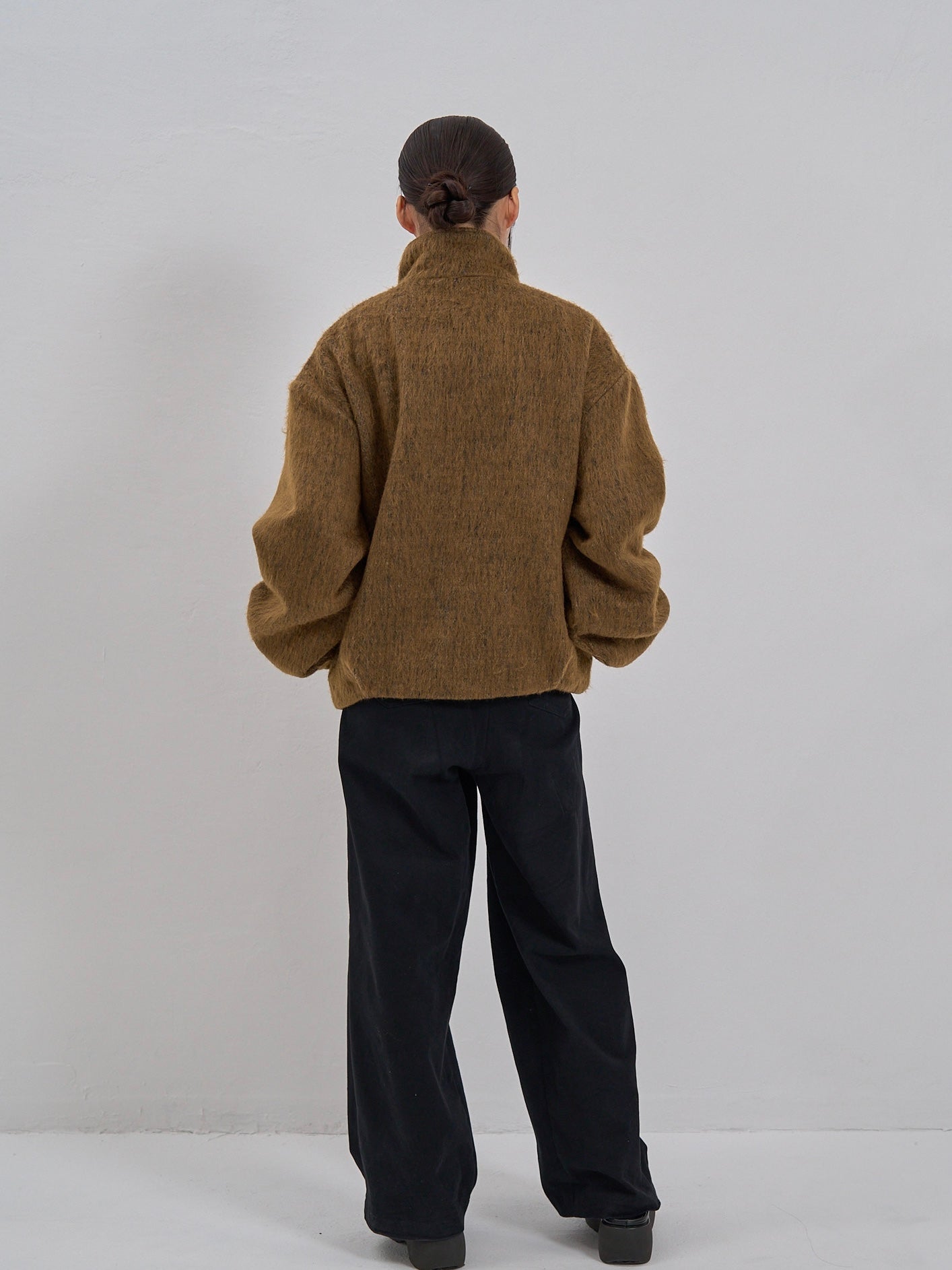 mohair tuck blouson