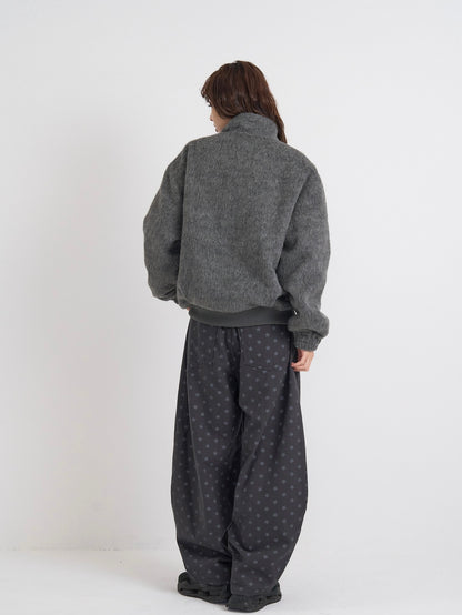 mohair snap blouson