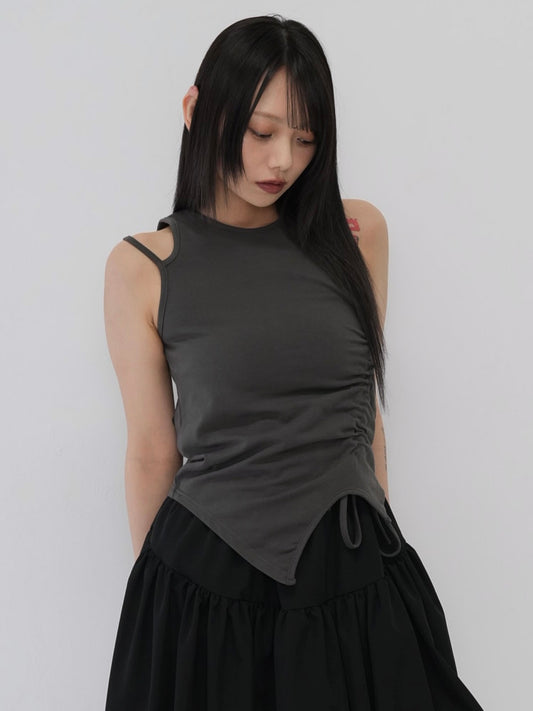 one side draw tops