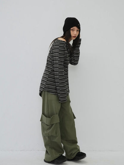 folding waist jogger pants