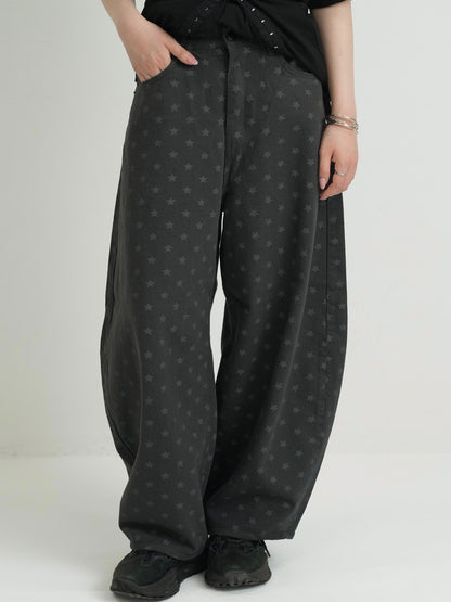 star dot balloon pants