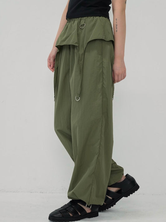 layered utility pants