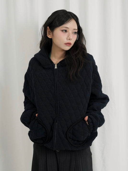 soft quilting hoodie