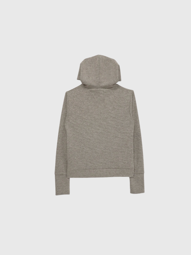 fleece zip button hood tops