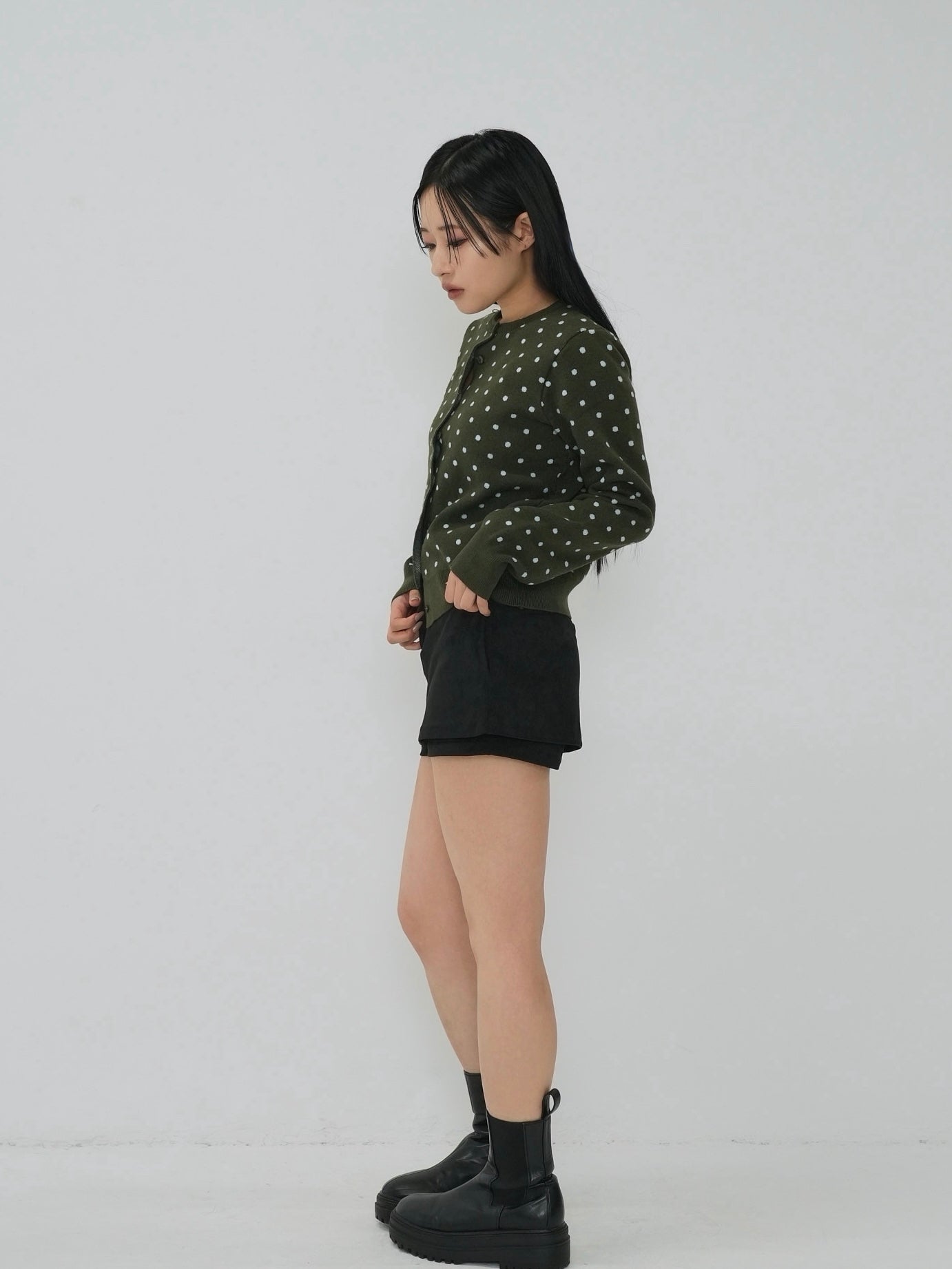 soft dot knit cardigan