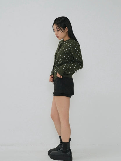 soft dot knit cardigan