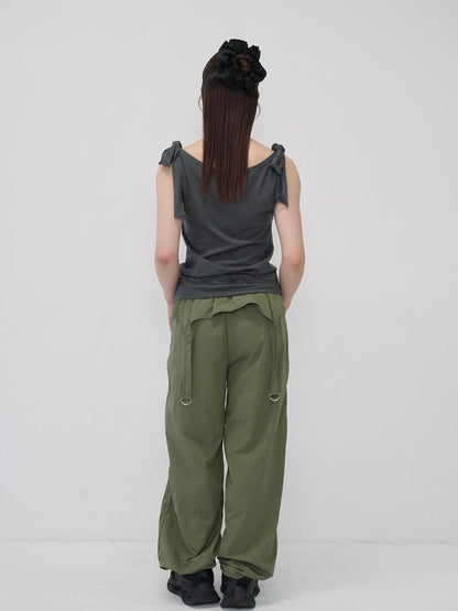 ribbon strap gather tops
