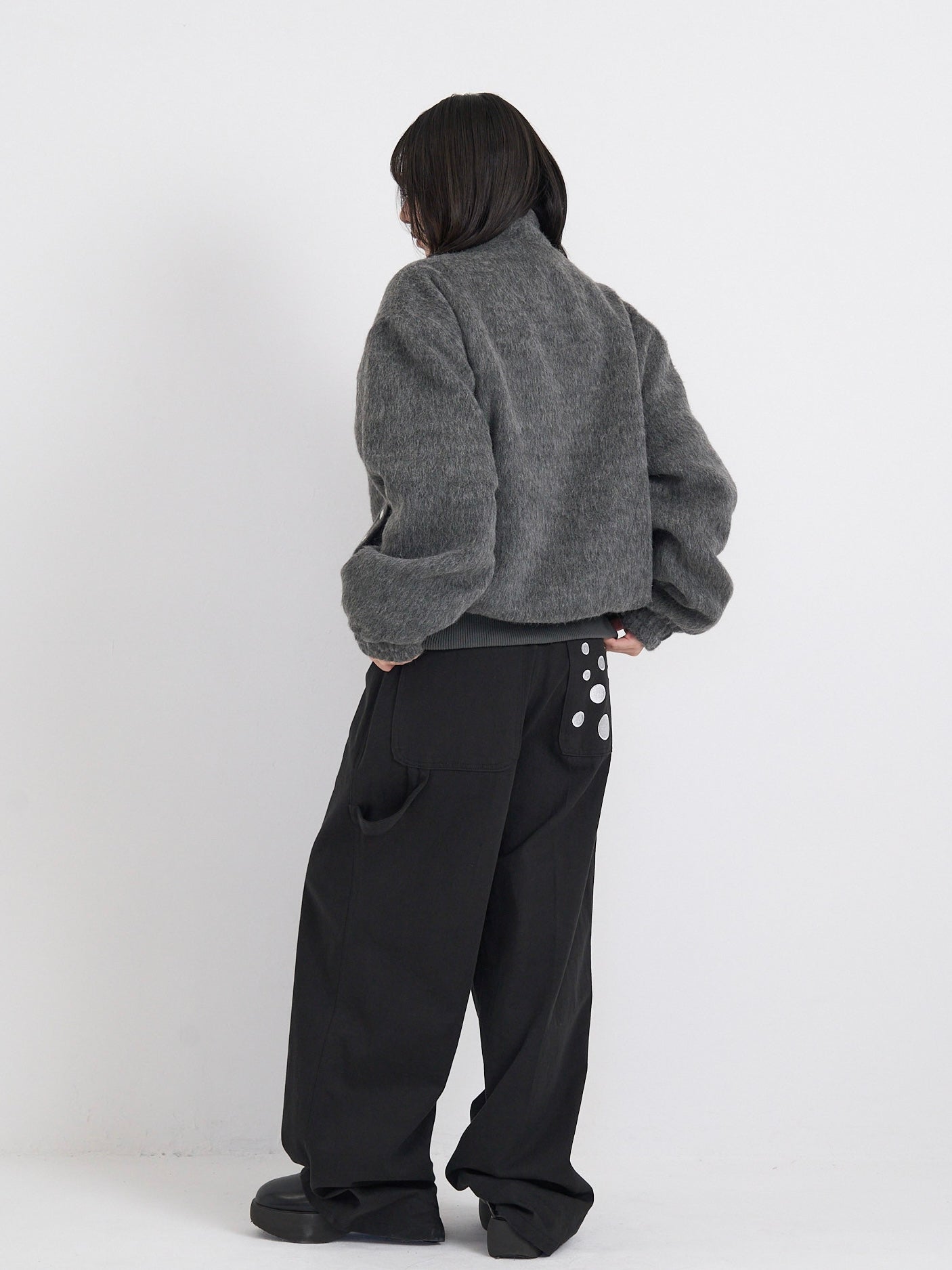 mohair snap blouson