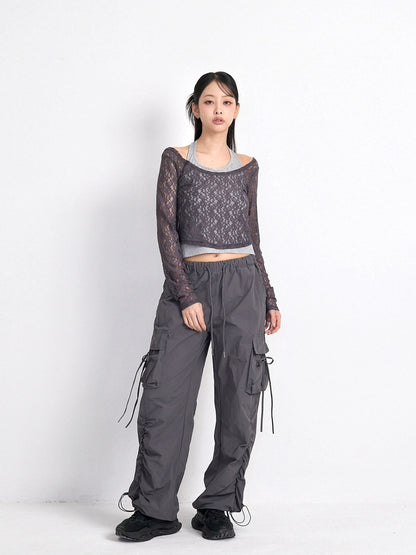 volume drawstring cargo pants