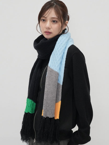 color knit muffler