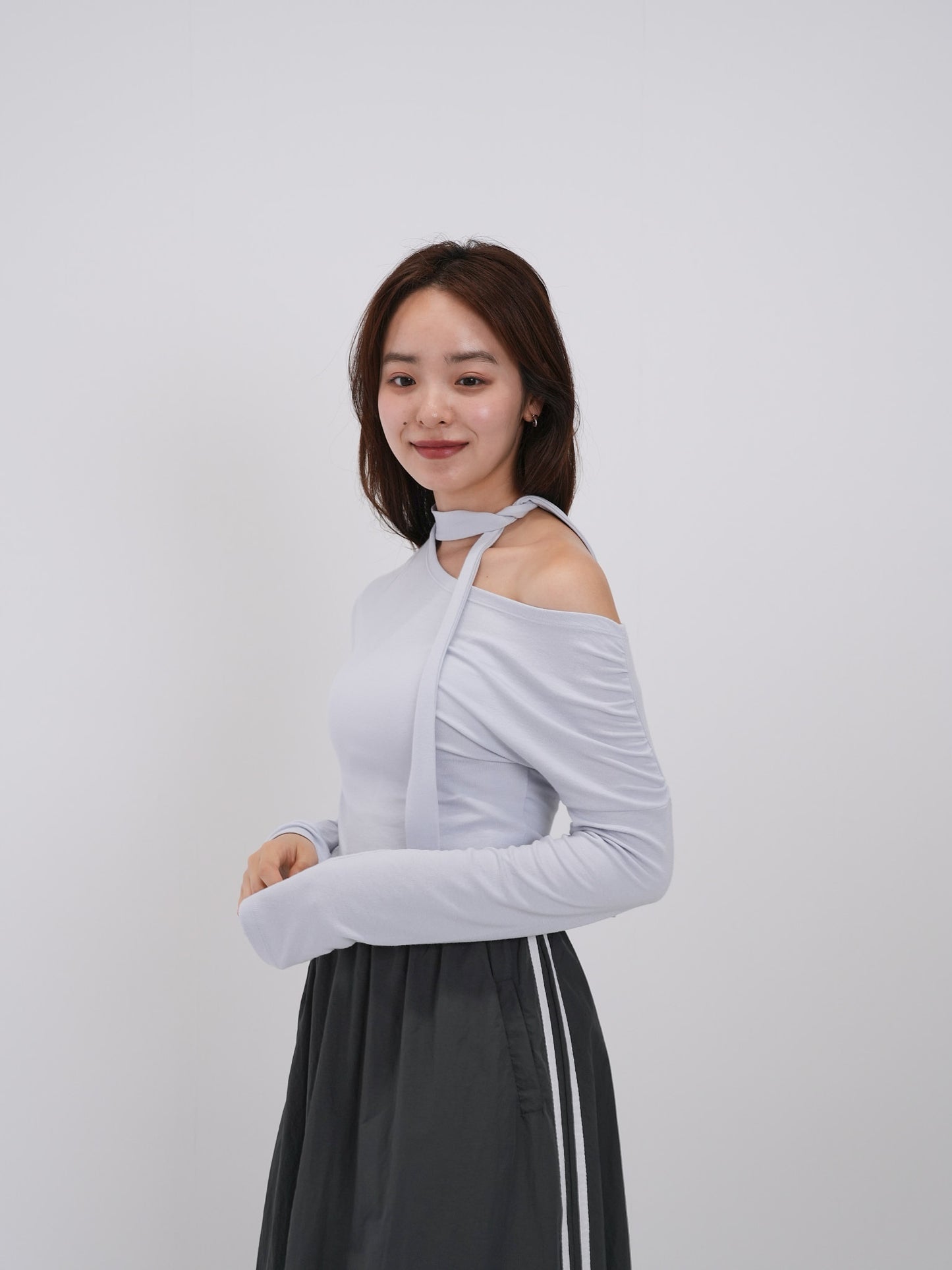 choker one shoulder t